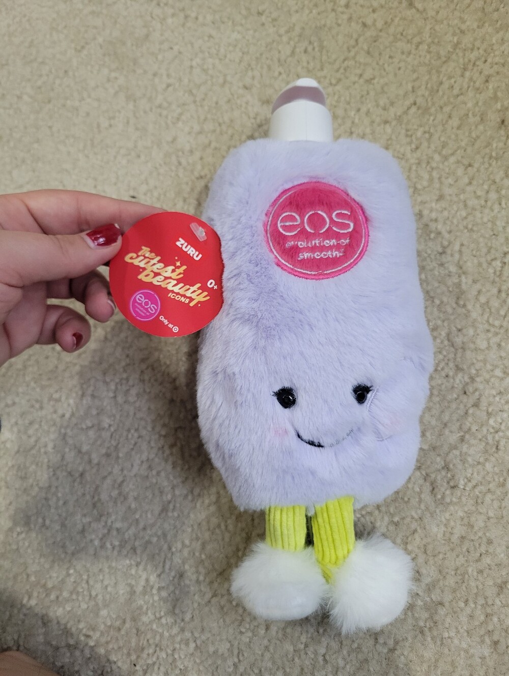 EOS Vanilla Cashmere Lotion Plush Purple Furry Zuru Cutest Beauty Icons NWT